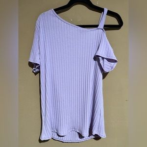 White Birch Lavender Purple Off the Shoulder Top